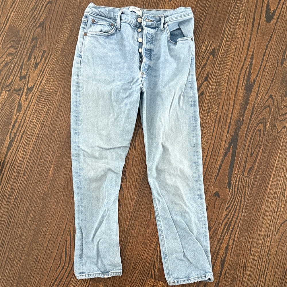 Agolde Women’s Light Blue Straight Jeans